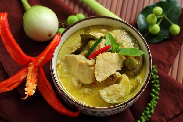 Grön curry mat. — Stockfoto