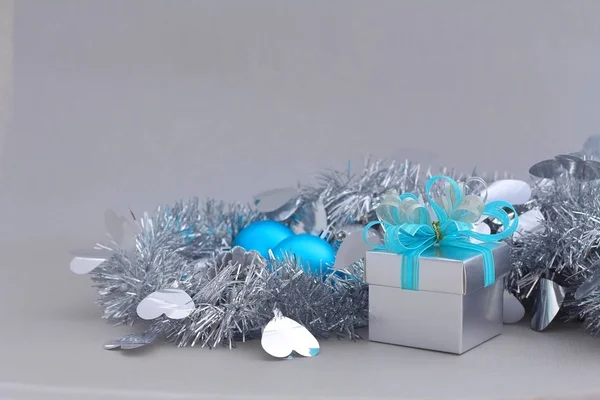 Gift and christmas decoration. — Stock Photo, Image