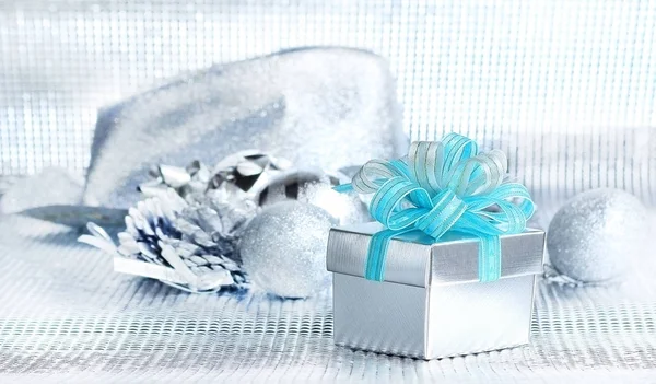 Gift and christmas decoration. — Stock Photo, Image