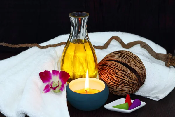 Candle for  massage. Stock Image