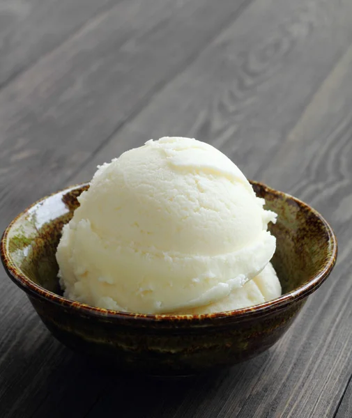 Coconut ice cream is sweet food. Stock Image