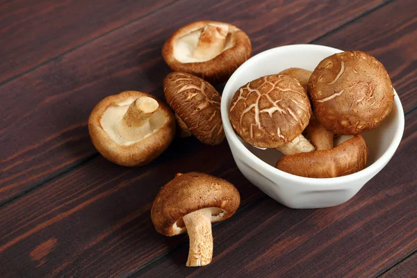 Shiitake is mushrooms for raw food. Stock Picture