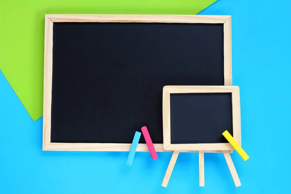 Blackboard Fundo Para Escrever Ele Ferramentas Para Ensinar — Fotografia de Stock