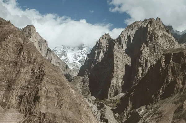 Natura Vista Paesaggio Alte Montagne Nella Gamma Karakoram Nella Valle — Foto Stock