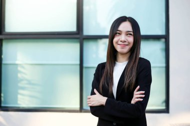 Genç ve güzel iş kadını Asyalı 'nın portresi