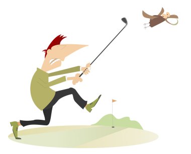 Kızgın golfçü illüstrasyon