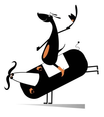 Rodeo çizgi film illüstrasyon