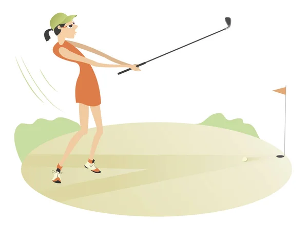 ゴルフをするための良い一日 — ストックベクタ