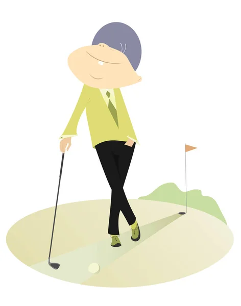 Hrdý golfista ilustrace — Stockový vektor
