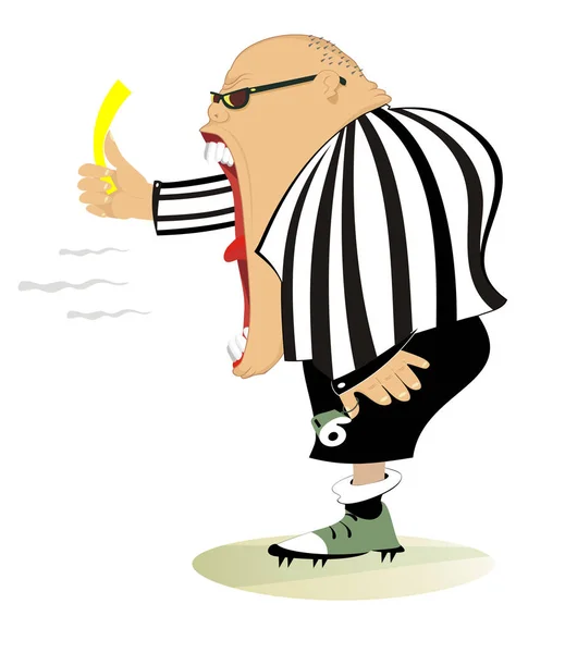 Angry referee illustration — Stock Vector