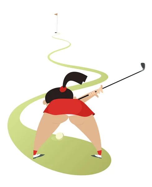 On the golf course — Stock Vector