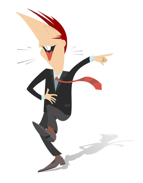 Смеющийся человек изолирован
