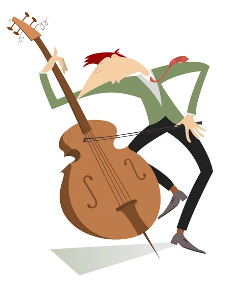 Cellist man geïsoleerd — Stockvector