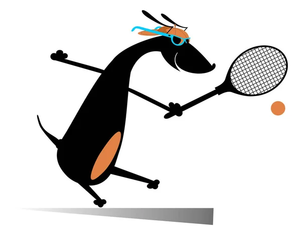 Hond tennissen geïsoleerd — Stockvector