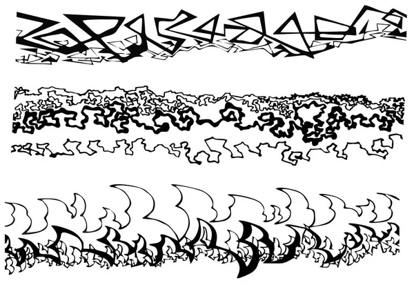Kalligraphie Abstrakte Linie Hintergrund Set Für Design Kalligraphie Abstrakte Linie — Stockvektor