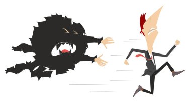 Kızgın virüs kaçan bir adamın resmini yakalamaya çalışıyor. Korkmuş adam beyazların izole ettiği saldırgan virüsten kaçıyor.