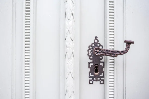 Door handle with key lock — Stock Photo, Image