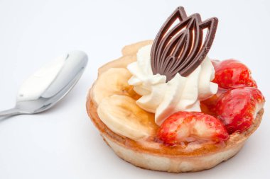 meyve tart plaka üzerinde