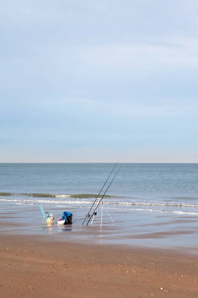 Twee lijnen van de visserij — Stockfoto
