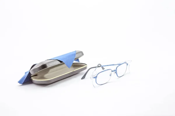 Work safety glasses with case — Stock Photo, Image