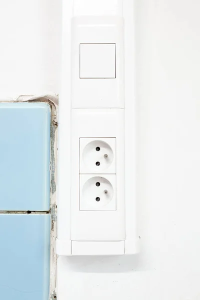 Електричний вимикач і розетка — стокове фото