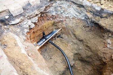 Şube boru Doğalgaz için toprağa