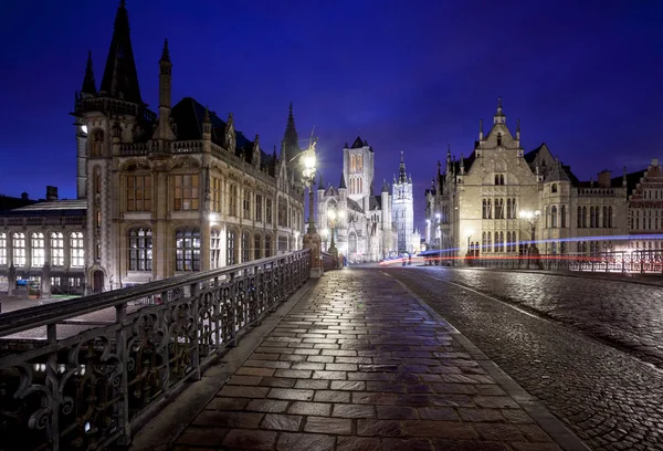 De drie torens van Gent — Stockfoto