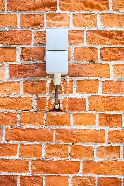 On the wall there are two sockets — Stock Photo, Image