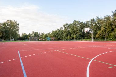 bir basketbol sahası