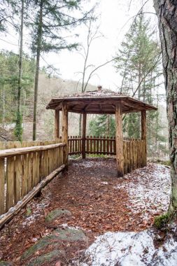 doğada bir ahşap ev