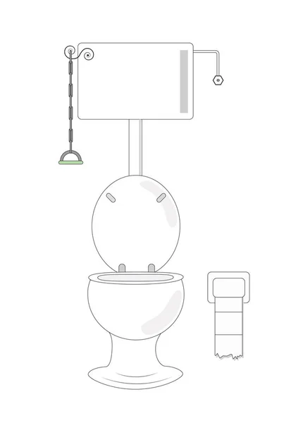 Un baño divertido — Vector de stock