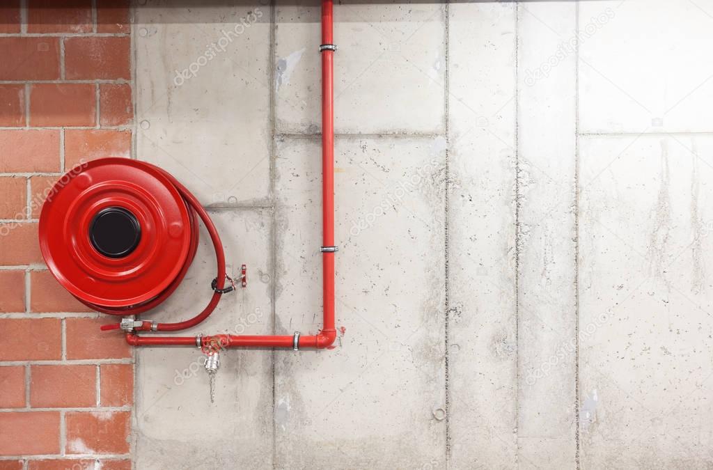 an fire hose  in an technical area 