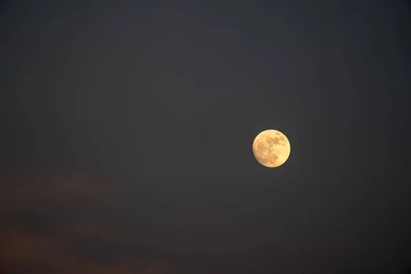 아름다운 달 푸른 하늘을 — 스톡 사진