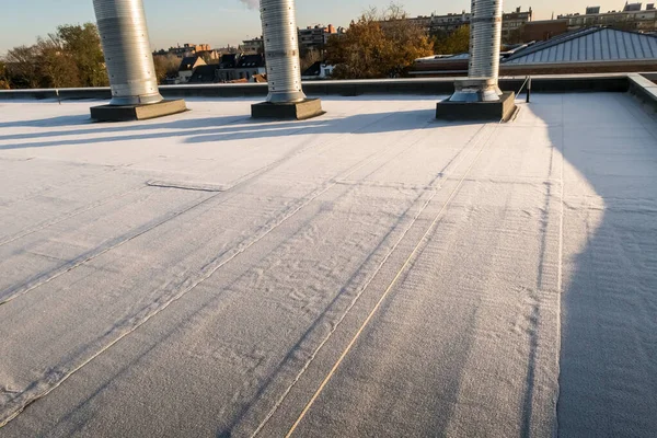 Frozen flat roof — Stock Photo, Image