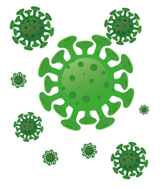 Coronavirus 2019-nCov romanı Coronavirus konsepti Asya gribi salgını ve koronavirüs gribi salgını için sorumludur. Mikroskop virüsü...