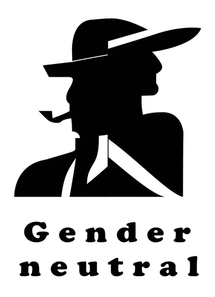 Ein Zeichen Für Die Toilette Sowohl Männlich Als Auch Weiblich — Stockvektor