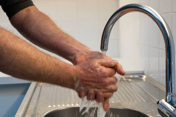 Dessa Corona Gånger Det Bäst Att Tvätta Händerna Mycket Väl — Stockfoto