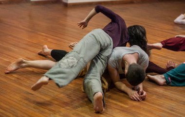 dansçılar ilgili kişi, kat, dans performans doğaçlama
