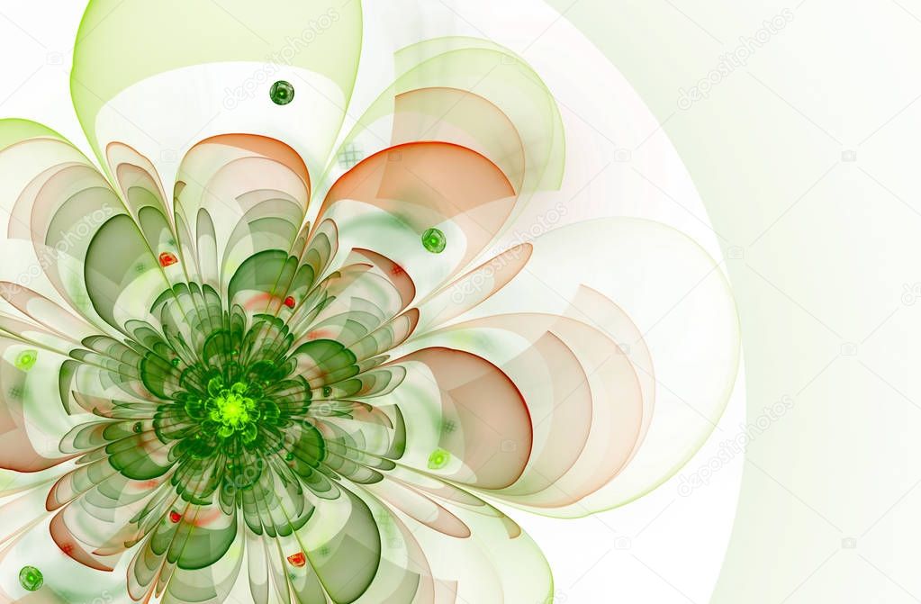     Abstract flower on a light background