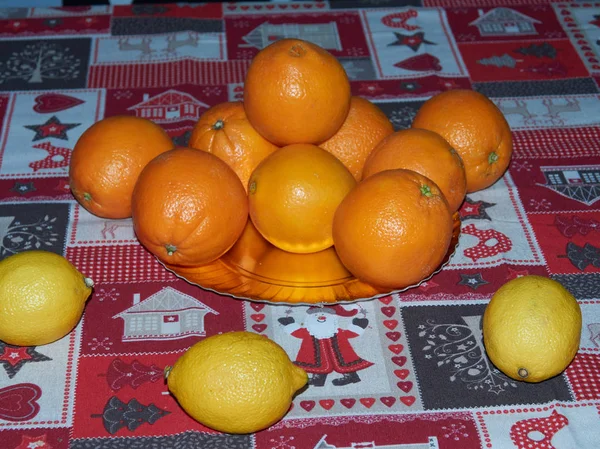 Stilleben Apelsinfrukter Mitten December — Stockfoto