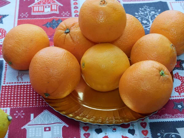 Still Life Orange Fruits Middle December — Stock Photo, Image