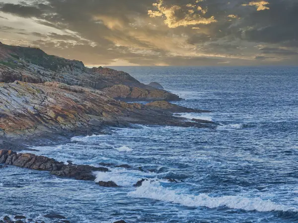 Caminhando Pelas Praias Corua Galiza — Fotografia de Stock