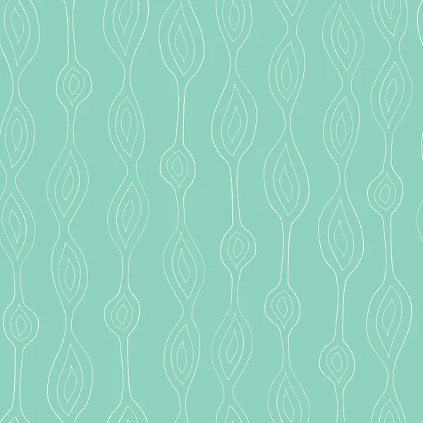 Aqua blue turquoise abstract seamless vector background. Organic ornamental vertical lines and shapes seamless pattern. Contemporary teal mod art repeating modern backdrop hand drawn wonky lines. — Stock Vector