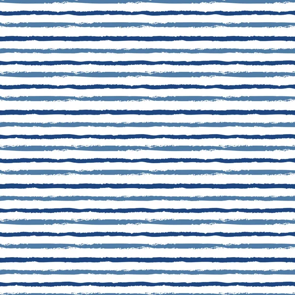 Yatay, pürüzsüz, grunge çizgili desen. Beyaz arka planda mavi renkli çizgiler. Kusursuz vektör deseni arkaplanı.