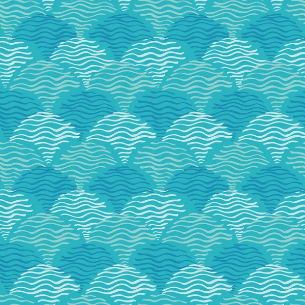 Aqua vagues fond. Modèle d'ondulations d'eau bleue sans couture. Illustration vectorielle pour tissus, papiers peints, projets de scrapbooking ou fonds d'écran . — Image vectorielle