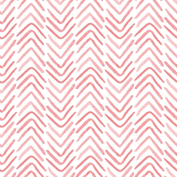 Motif sans couture vecteur à chevrons texturé rose. Fond peint à la main abstrait. Dosettes monochromes avec chevrons pour les projets de tissus, papiers peints, cartes d'invitation ou scrapbooking . — Image vectorielle