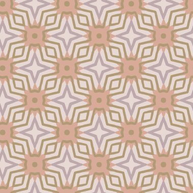 Duvar kâğıdı, kumaş, kağıt, tekstil ya da yapıştırma kitabı için soyut geometrik dikişsiz vektör deseni pastel renklerde modern kabile arkaplanı. El çizimi.