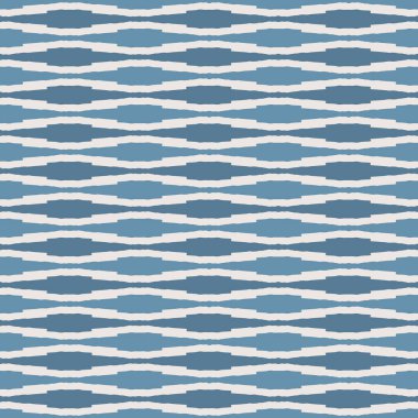 Düzensiz, yatay, pürüzsüz grunge örülmüş çizgili desen. Açık arkaplanda mavi çizgiler. Kusursuz vektör deseni arkaplanı.