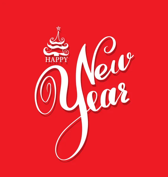Happy New Year lettering — Stock Vector