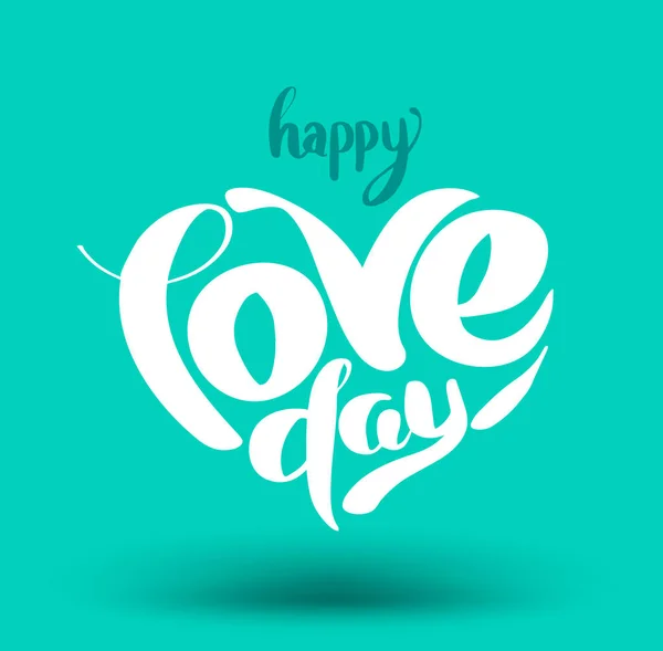 Lycklig kärlek dag hjärtat formade bokstäver. — Stock vektor